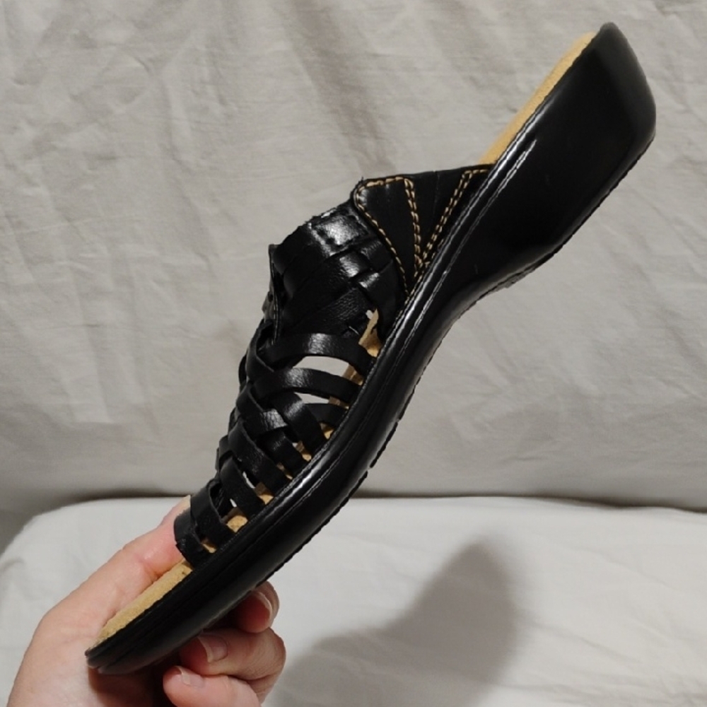 (#201) SALE! NWOT Dr. Scholl's Black Strappy Sandals Flat Sole Sz.6 - Picture 8 of 10